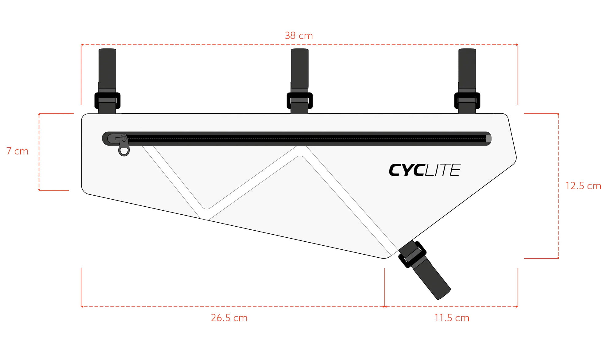 Cyclite Frame Bag / 01 Rahmentasche 2.8L (38 cm)