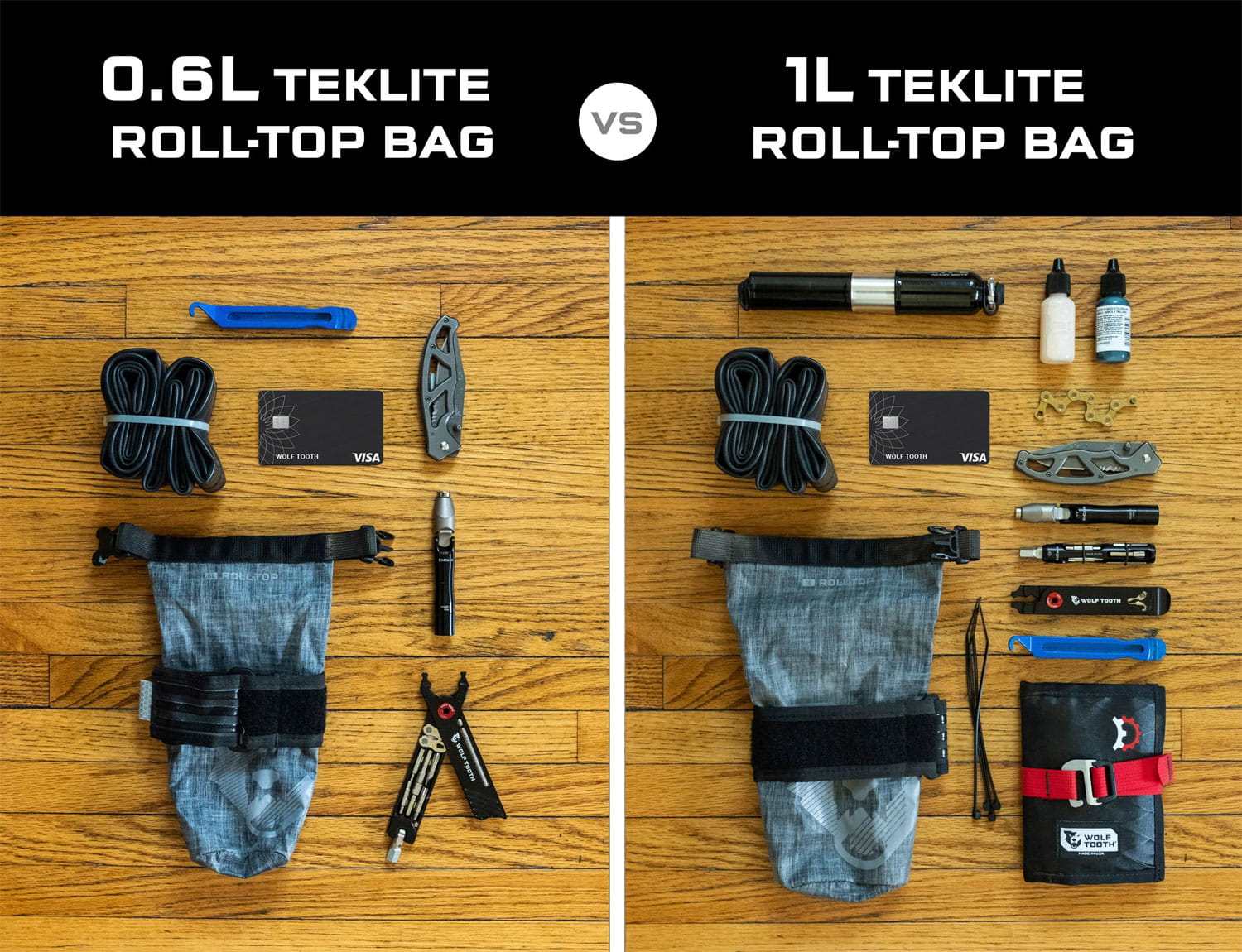 Wolf Tooth B-RAD TekLite Roll-Top Bag inkl. Montageplatte