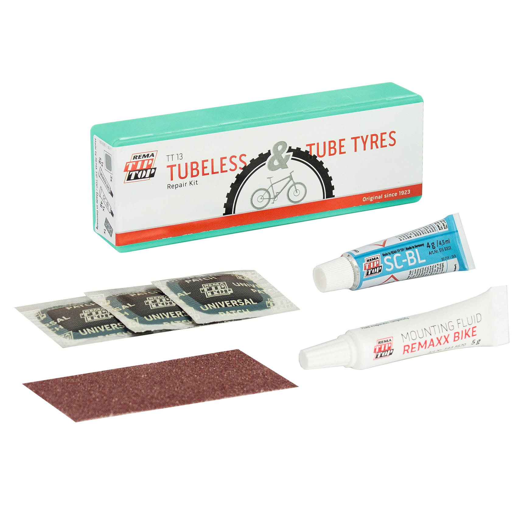tip-top-tt13-flickzeug-set-tubeless Rema Tip Top TT13 Flickzeug Set Tubeless for Schlauchlosreifen 5060160