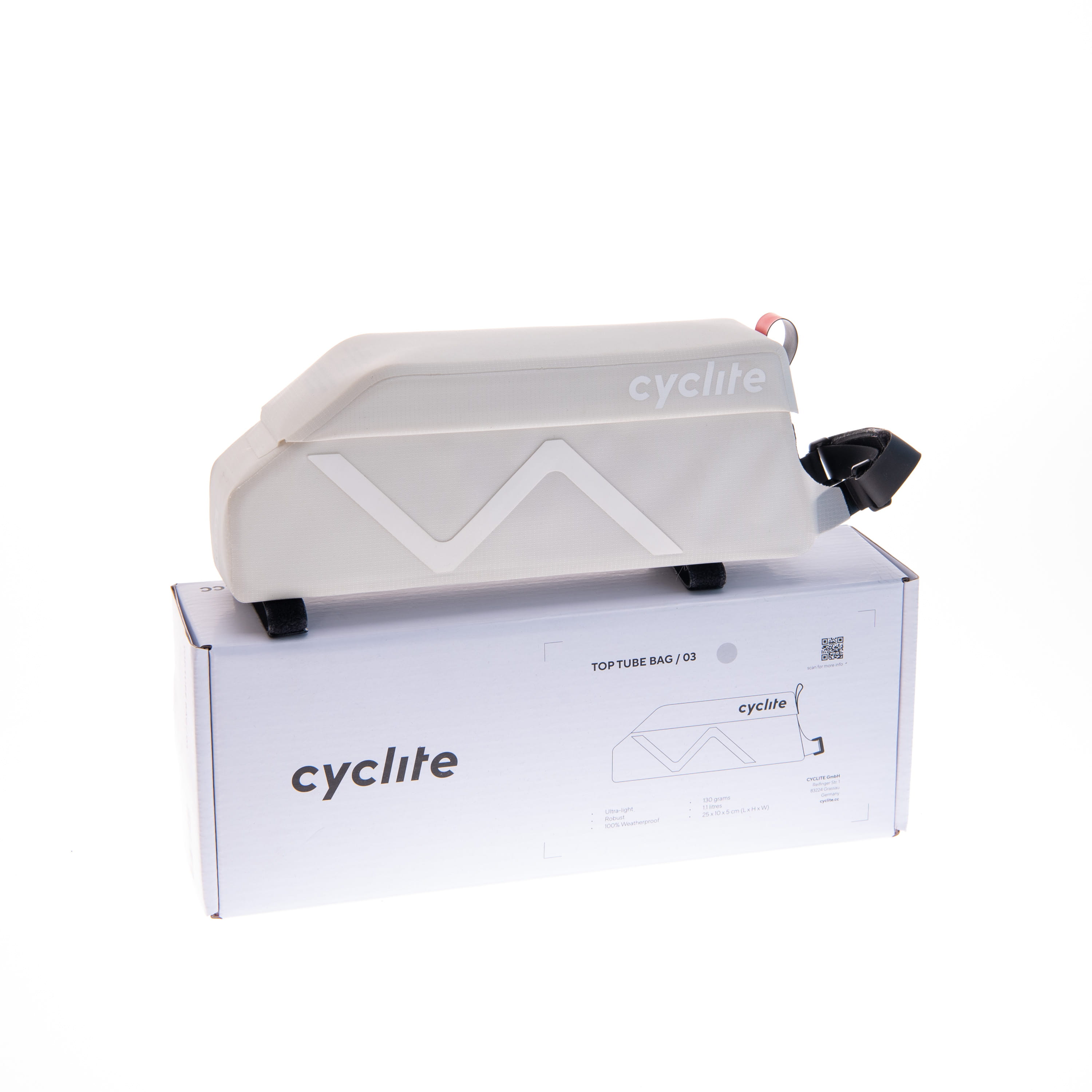 Cyclite Top Tube Bag / 03 1.1L - Light Grey (Second Choice)