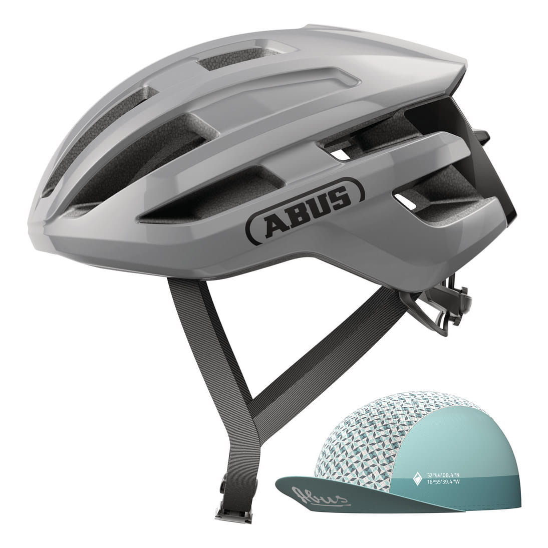 abus-power-dome-ace-rennradhelm-race-grey-01_c638422afe187092f37eae8df786a46c ABUS PowerDome ACE Rennradhelm mit Race Cap