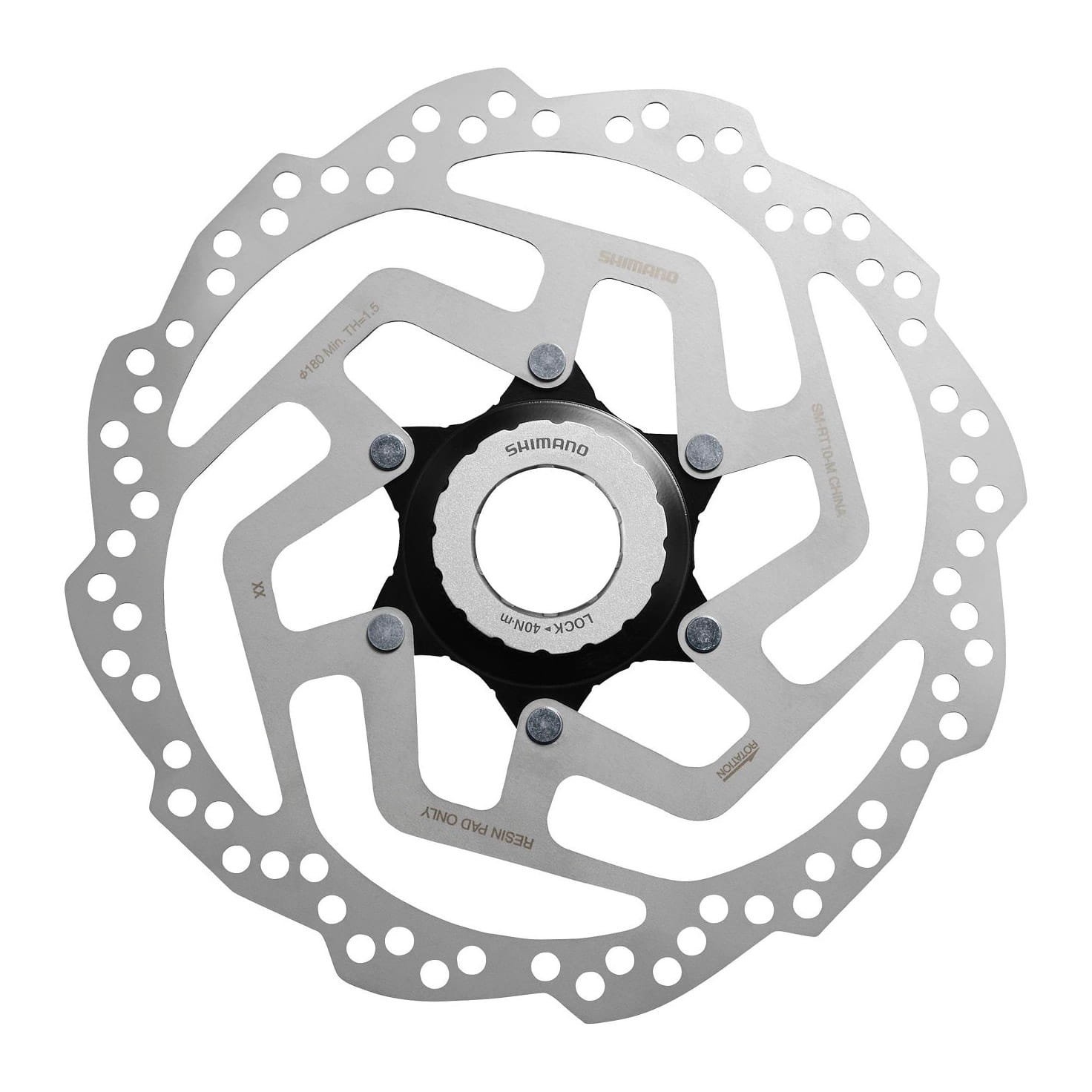 shimano-sm-rt10-bremsscheibe-tourneytx-center-lock-180 Shimano SM-RT10 Brake Disc (TourneyTX) Center-Lock 160 / 180 mm