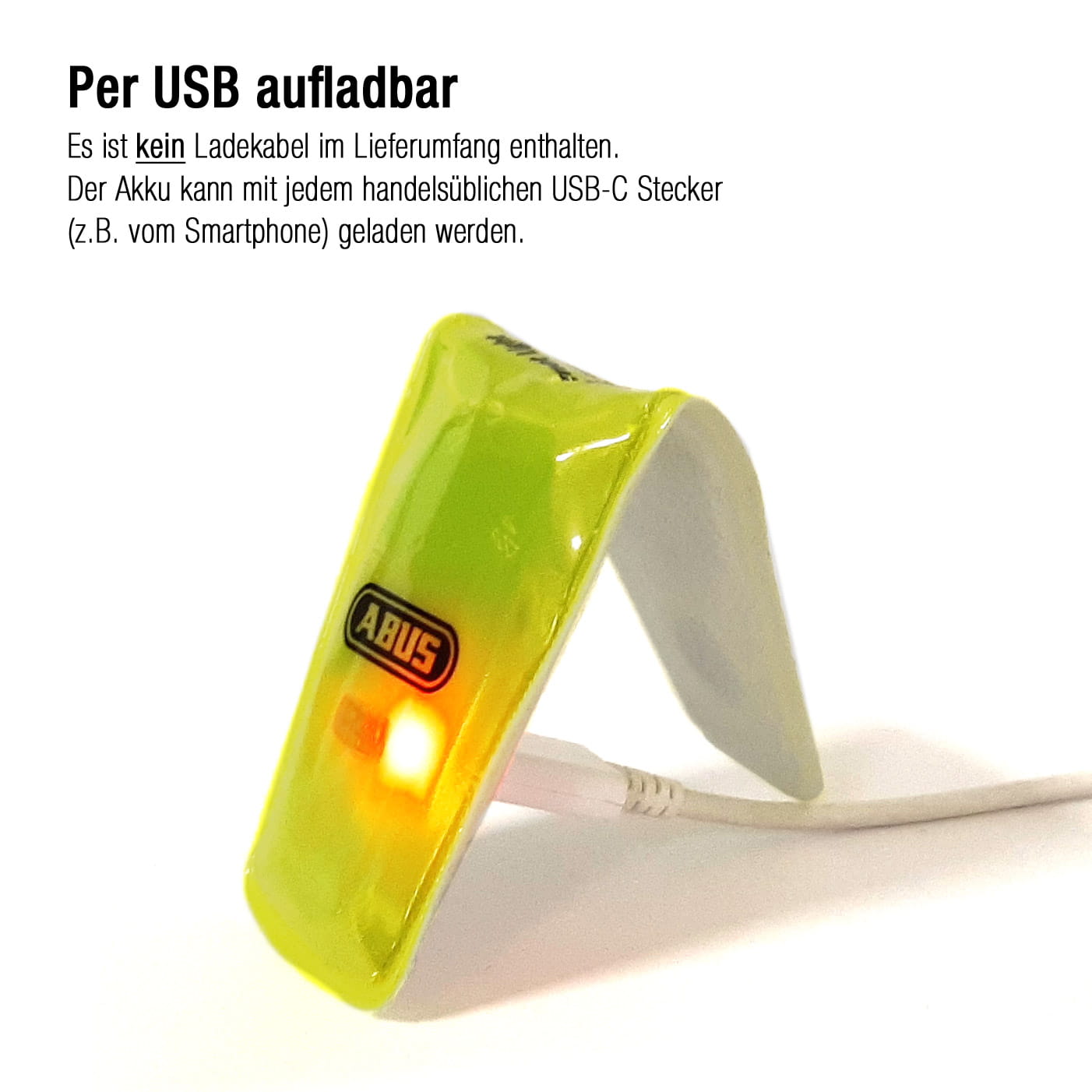 ABUS Lumino Easy Magnet Light LED Licht mit Magnetverschluss Yellow