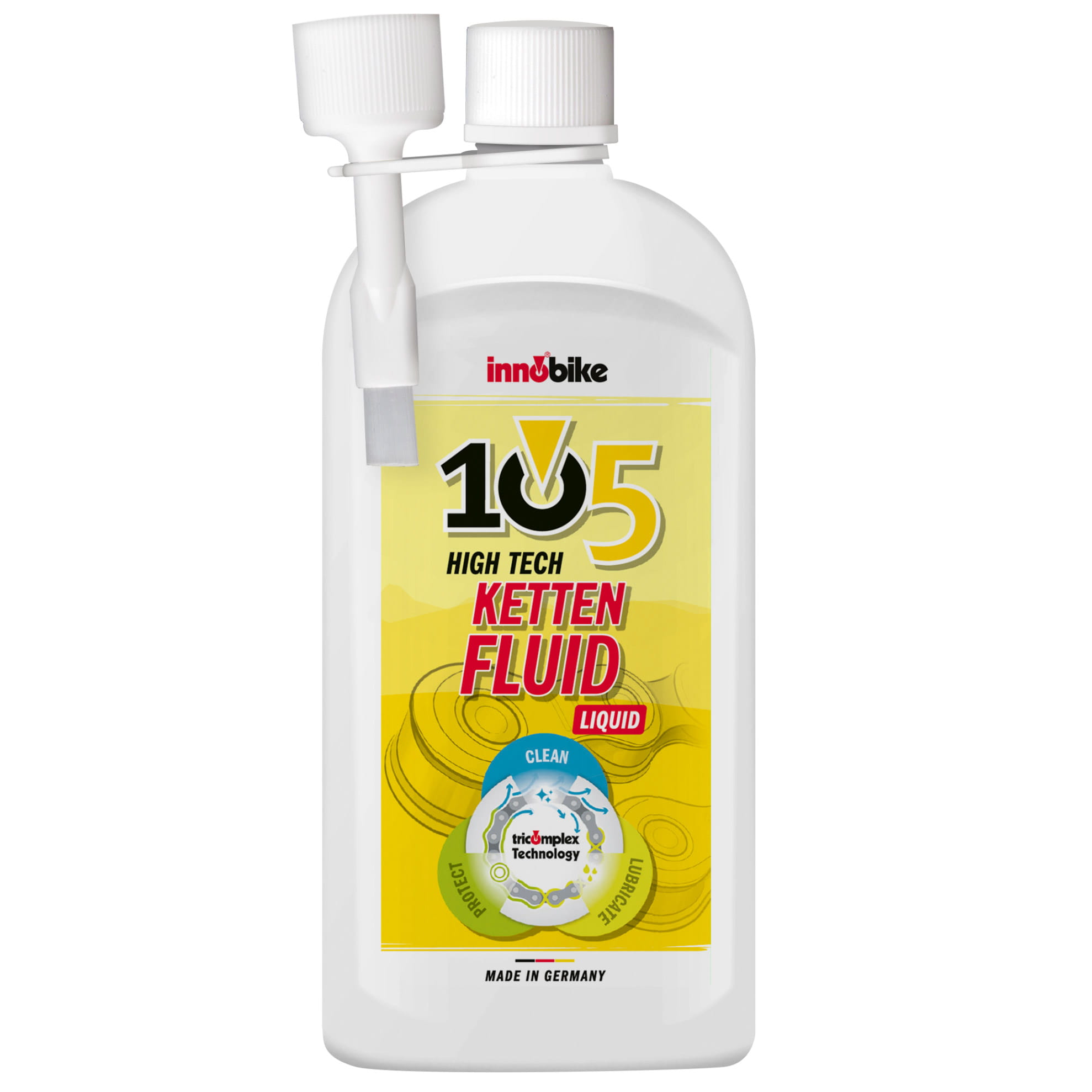 Innobike 105 High Tech Kettenfluid Liquid 300 ml mit Pinselaufsatz Innobike 105 High Tech Kettenfluid Liquid 300 ml mit Pinselaufsatz