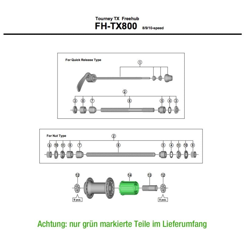 Shimano Freilaufkörper für FH-RM33 / FH-RM30-8S / FH-TX800 (Y30V98050 ...