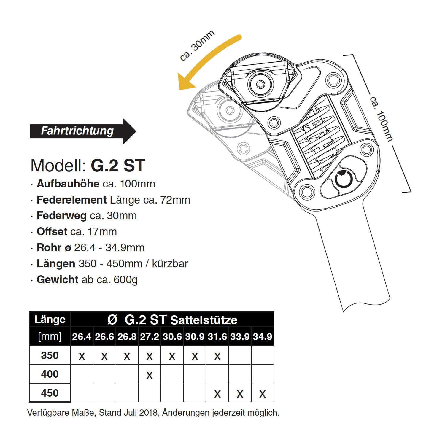 Tige De Selle By.schulz G.2 ST 30,9mm / 350mm - Parallélogramme - Alu Noir