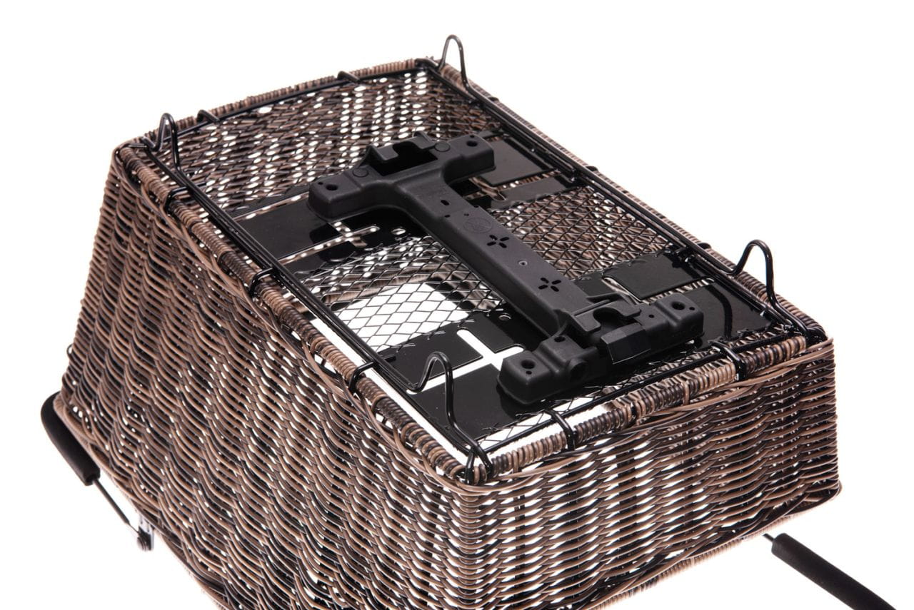 Basil Cento Rattan Look Bike Basket Rack MIK / Racktime / CarryMore buy ...