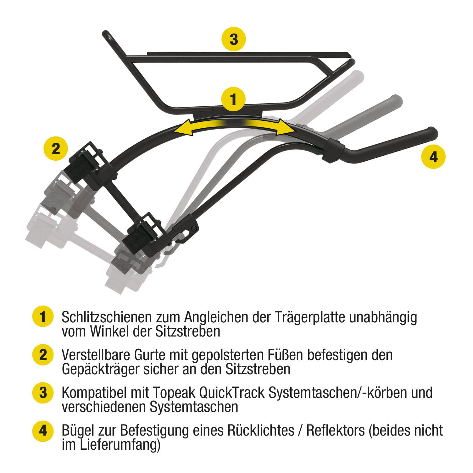 Topeak Babyseat II MTX Fahrradträger Hinten – Für 66/69,8/700C Räder, Ohne Scheibenbremse