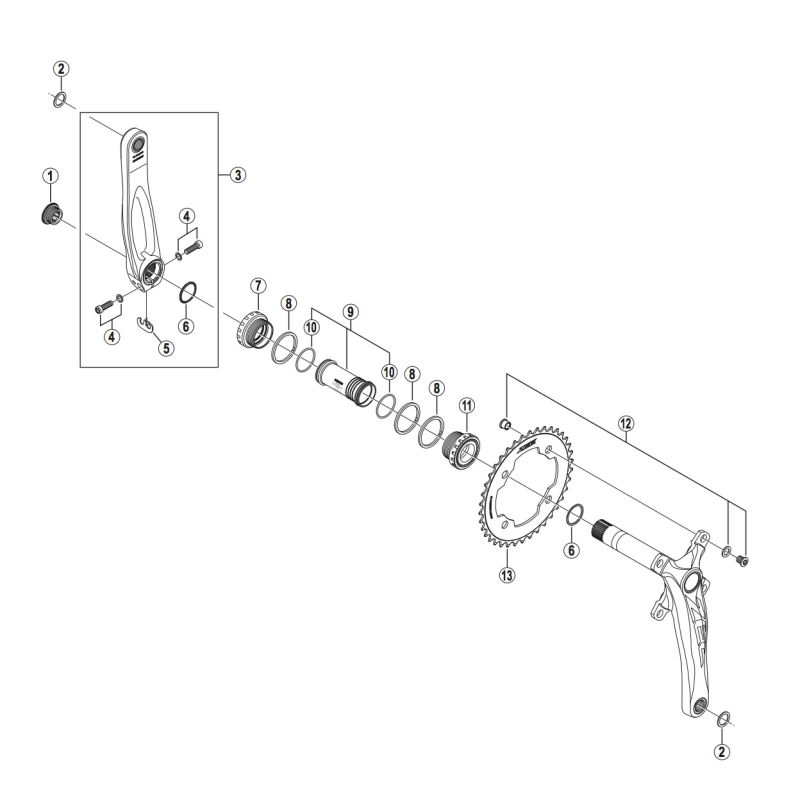 Pédalier Zee FC-M645-1 170Mm 36T SH-EFCM645CA6X SHIMANO Vélo MTB