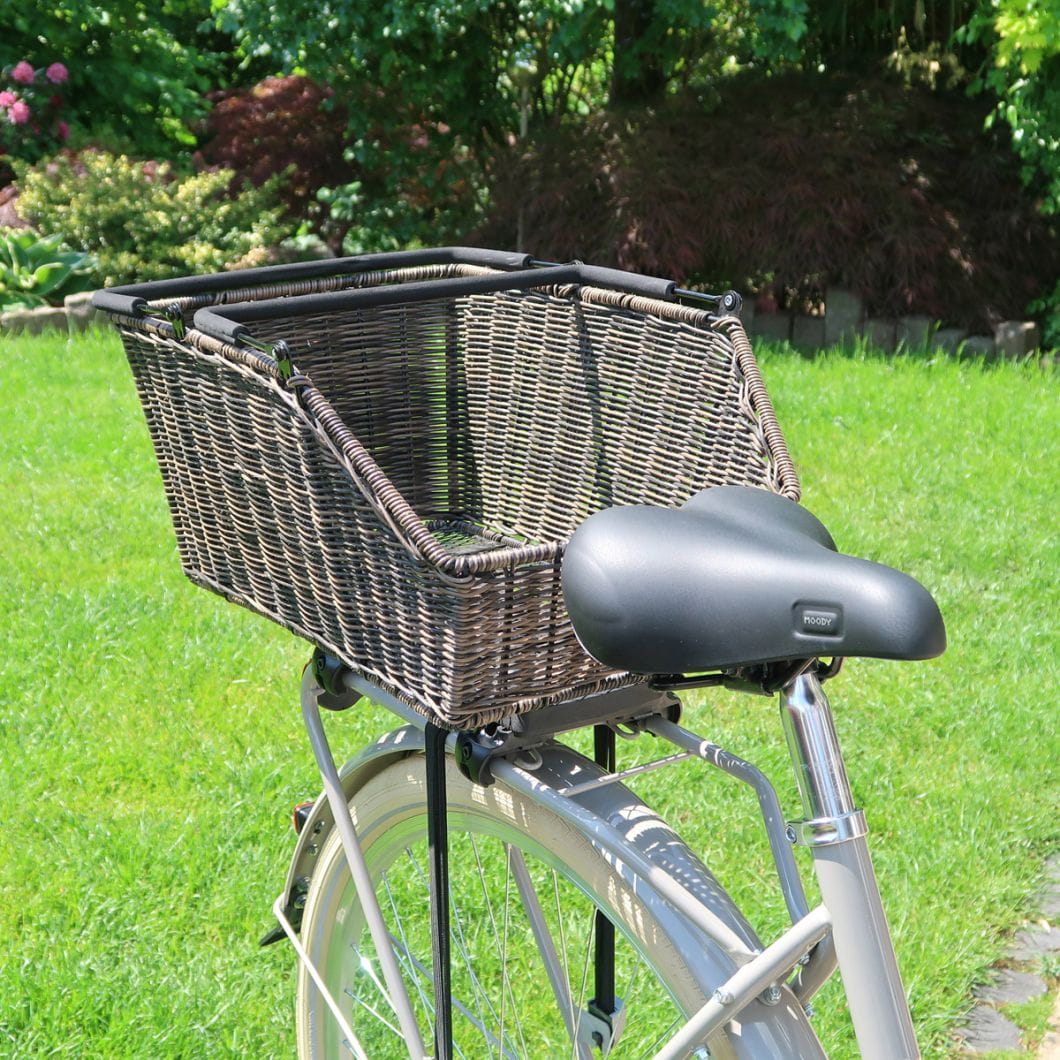 Basil Cento Rattan Look Bike Basket Rack MIK / Racktime / CarryMore buy ...