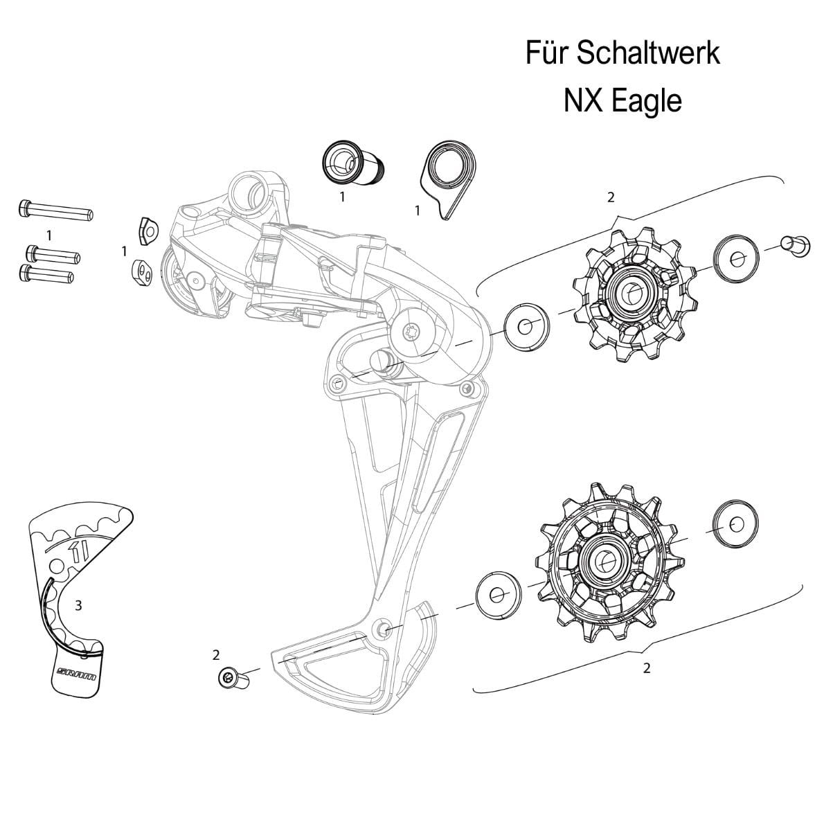 Set Rulli Di Commutazione SRAM X-Sync Per Cambio NX/SX Eagle - 11.7518.090.000 - Foto 1